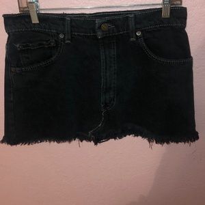 Black Jean Skirt